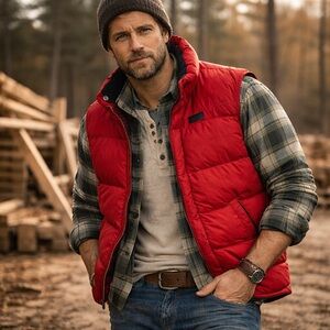 Polo Ralph Lauren down filled Red Quilted Vest